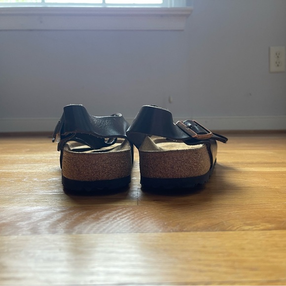 Birkenstock Milano Soft Footbed Smooth Leather Amalfi Testa Di Moro Sz 10 - Picture 8 of 12